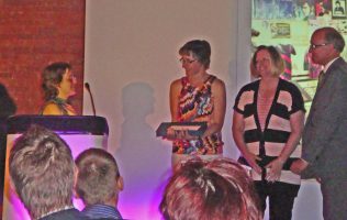 Jodie Henshaw making a speech after the award was presented Jodie Henshaw making a speech after the award was presented | P Marples