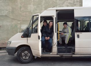 Local teenagers in the community mini bus - Newstead Village | David Severn